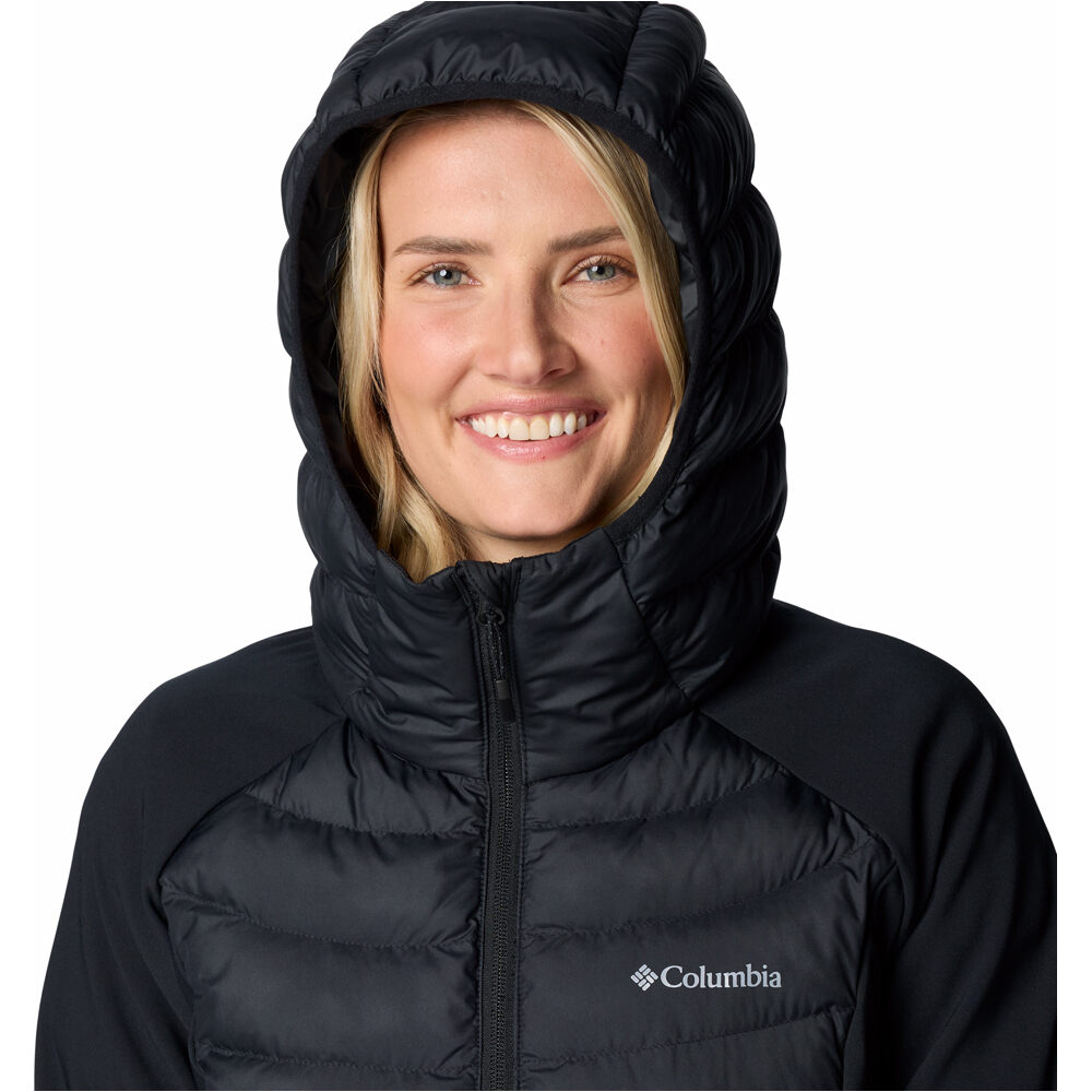 Columbia chaqueta outdoor mujer Powder Lite II Hybrid Hooded Jacket vista detalle