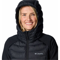 Columbia chaqueta outdoor mujer Powder Lite II Hybrid Hooded Jacket vista detalle