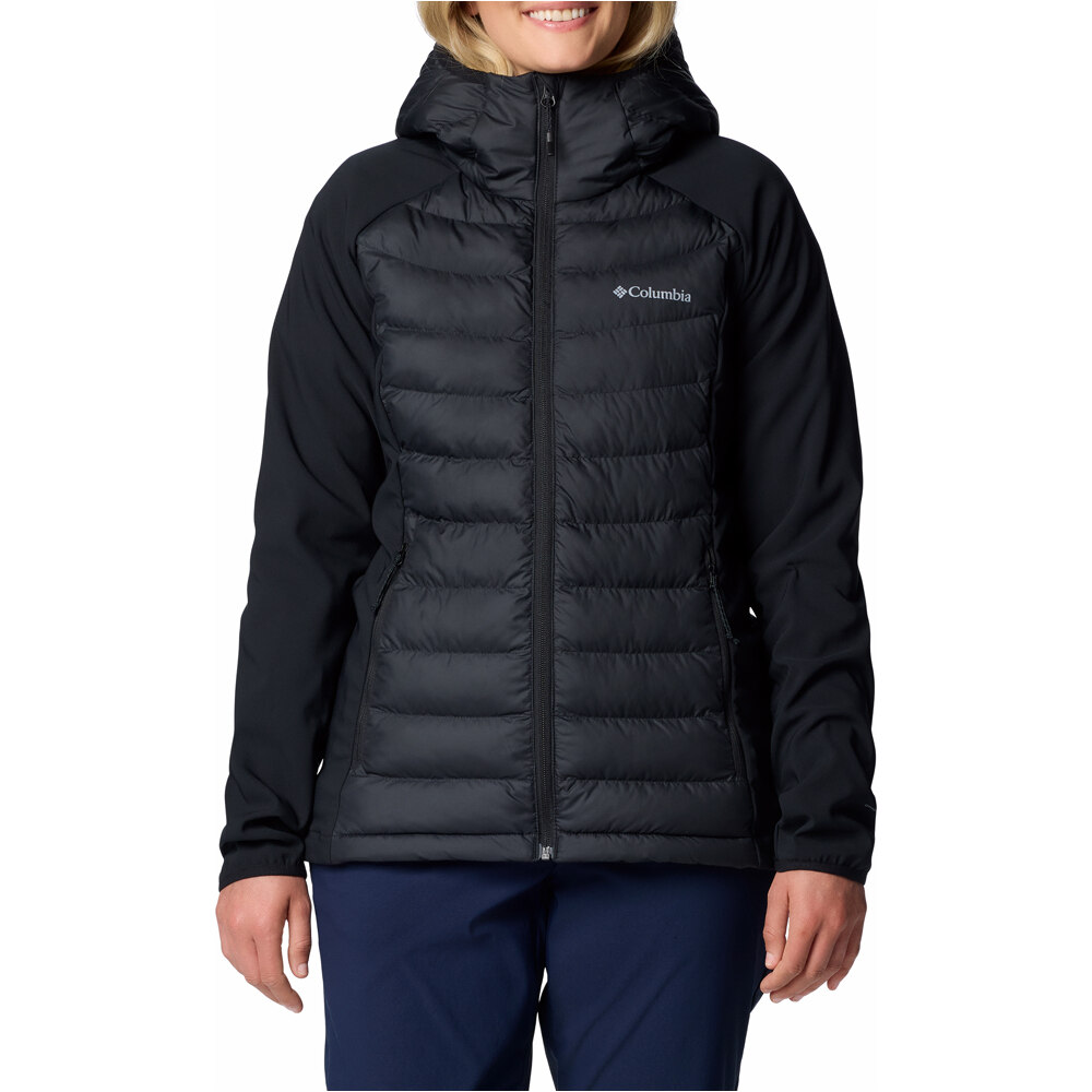 Columbia chaqueta outdoor mujer Powder Lite II Hybrid Hooded Jacket vista frontal