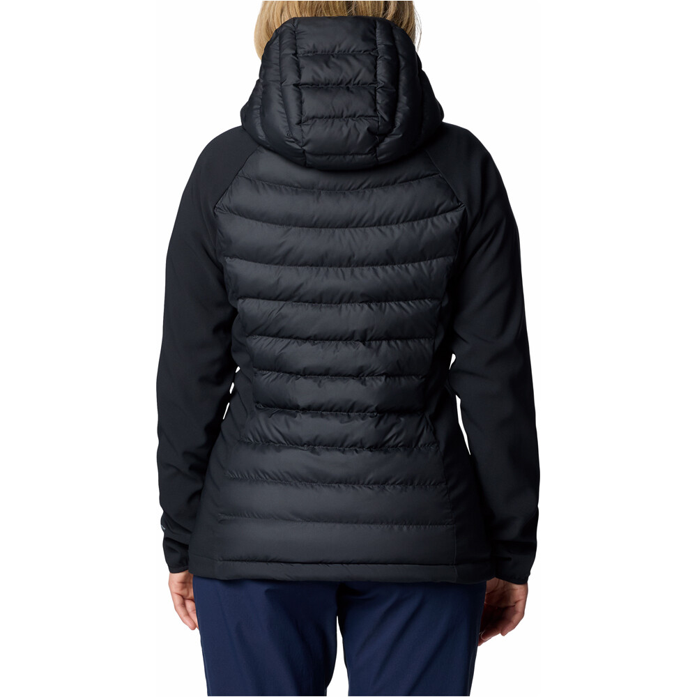 Columbia chaqueta outdoor mujer Powder Lite II Hybrid Hooded Jacket vista trasera