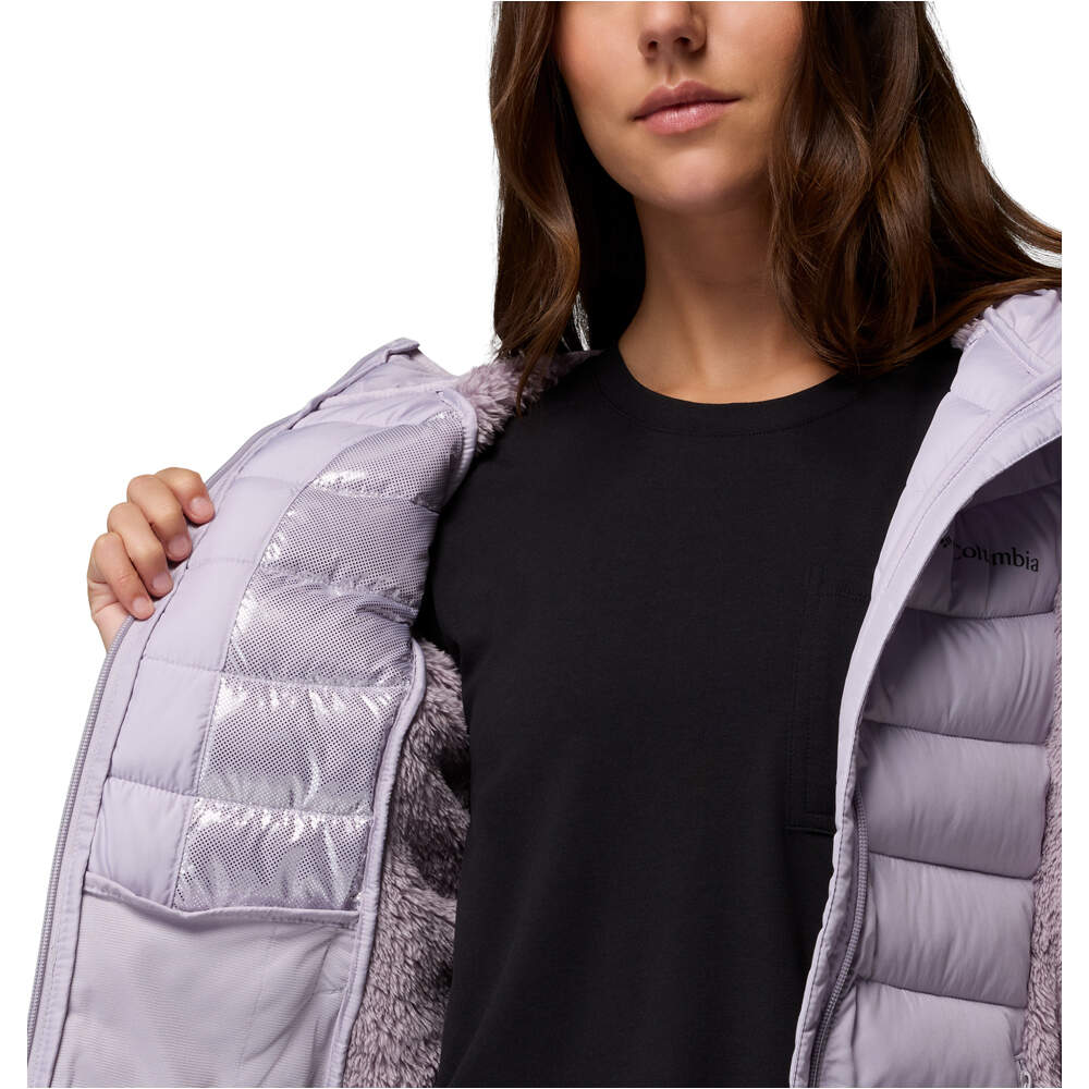 Columbia chaqueta outdoor mujer Powder Lite II Sherpa Hybrid Jacket vista detalle