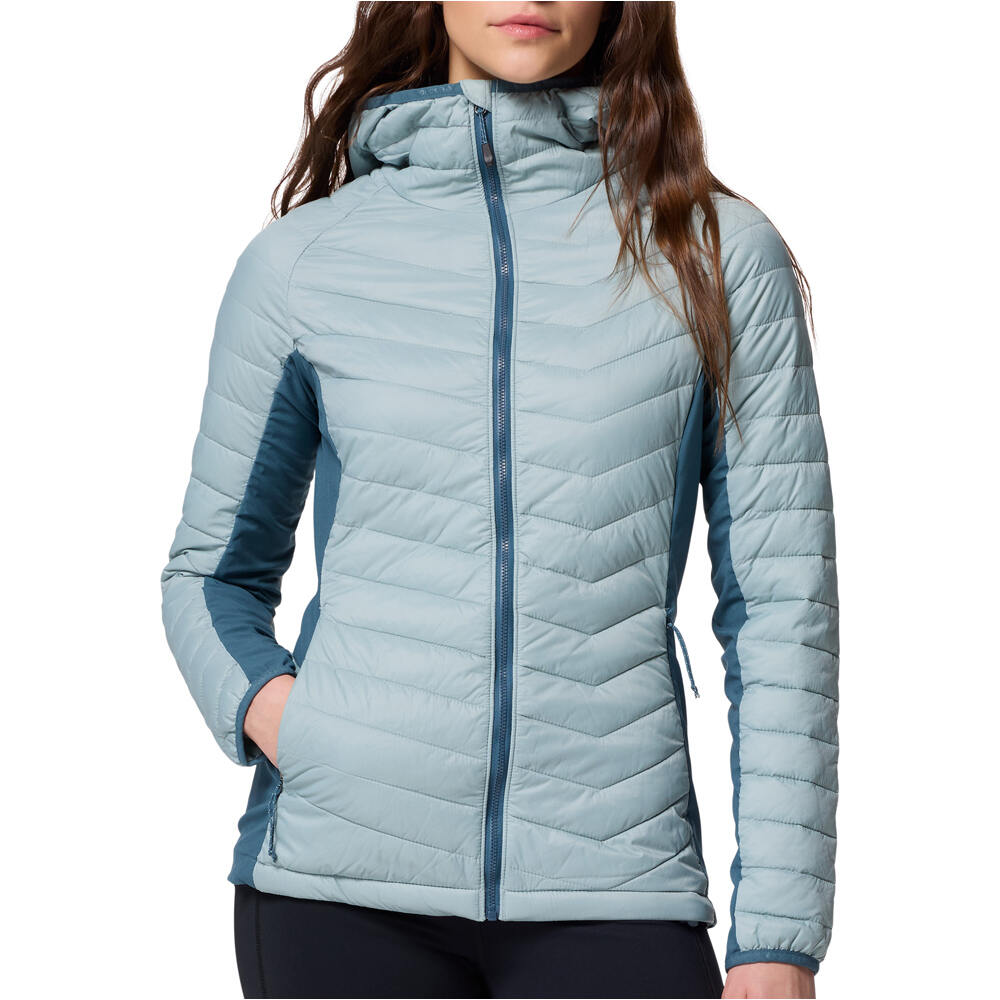 Columbia chaqueta outdoor mujer Powder Pass II Hybrid Hooded Jacket vista frontal