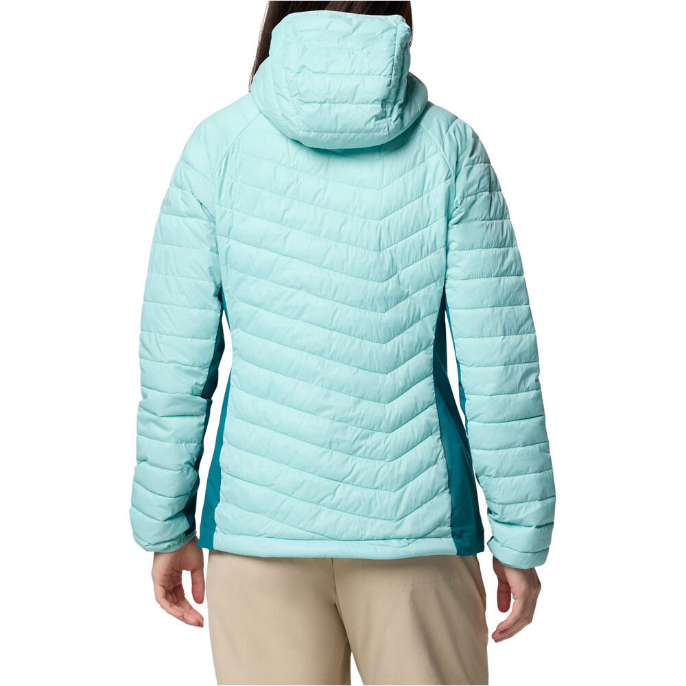 Columbia chaqueta outdoor mujer Powder Pass II Hybrid Hooded Jacket vista trasera