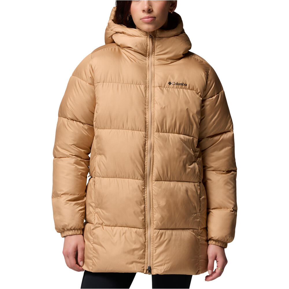 Columbia chaqueta outdoor mujer Puffect II Mid Hooded Jacket vista frontal