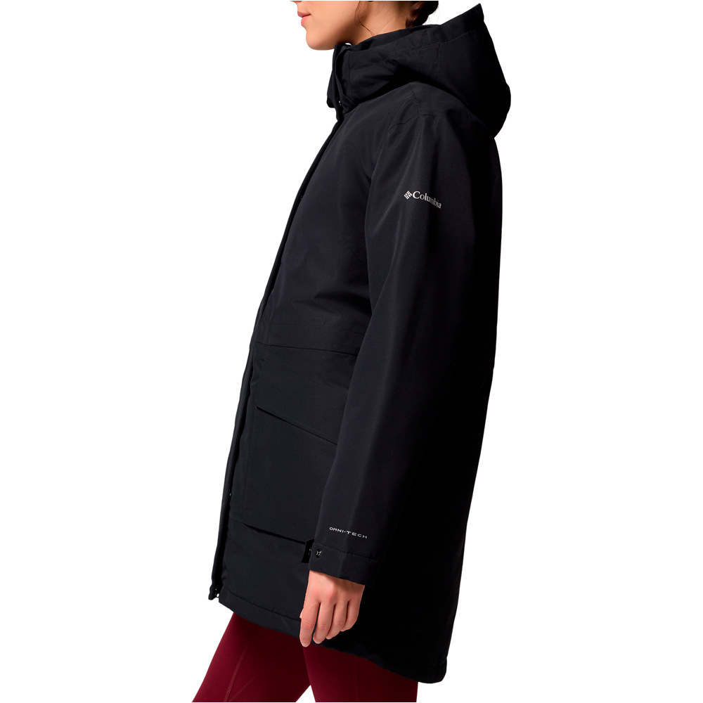 Columbia chaqueta outdoor mujer Pulaski  Parka vista detalle