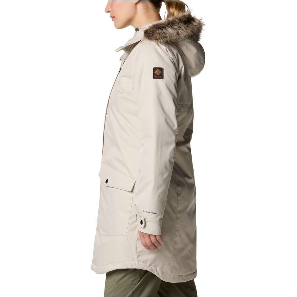 Columbia chaqueta outdoor mujer Suttle Mountain Long Insulated Jacket vista detalle