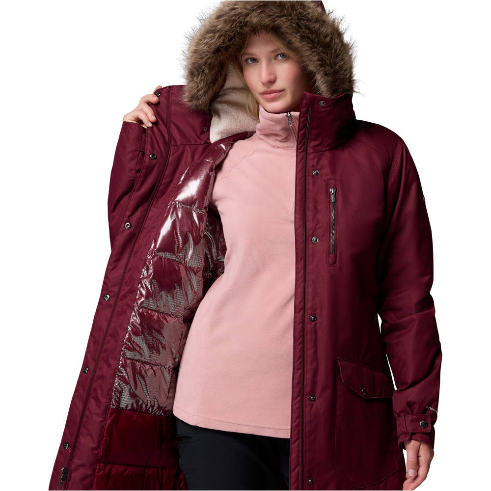Columbia chaqueta outdoor mujer Suttle Mountain Long Insulated Jacket vista detalle