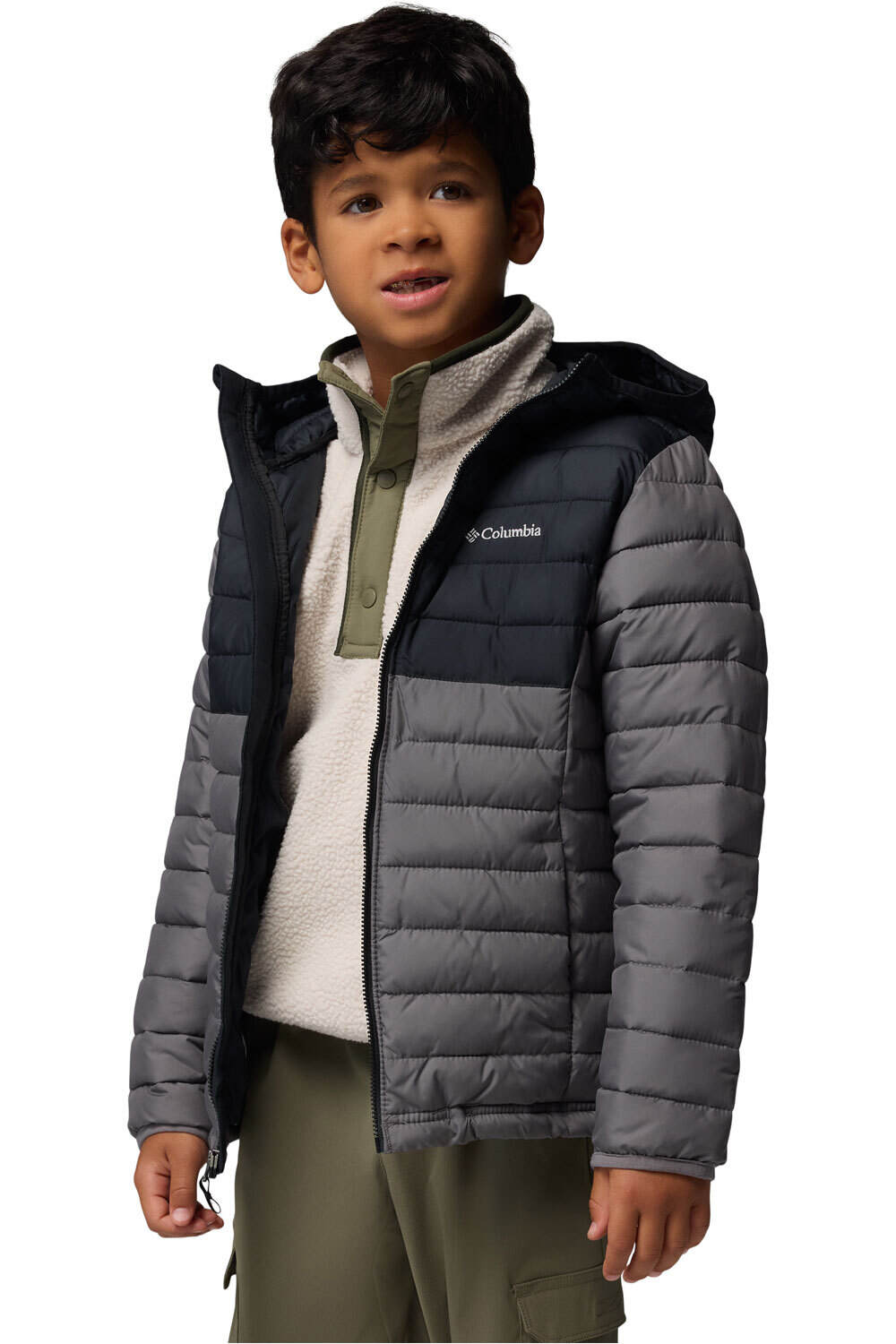 Columbia chaqueta outdoor niño Powder Lite II Hooded Jacket vista frontal