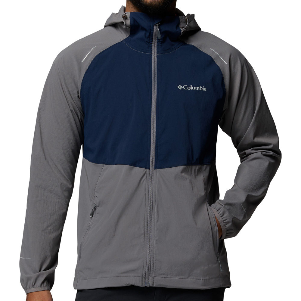 Columbia chaqueta softshell hombre Columbia Tech II Wind Full Zip vista frontal