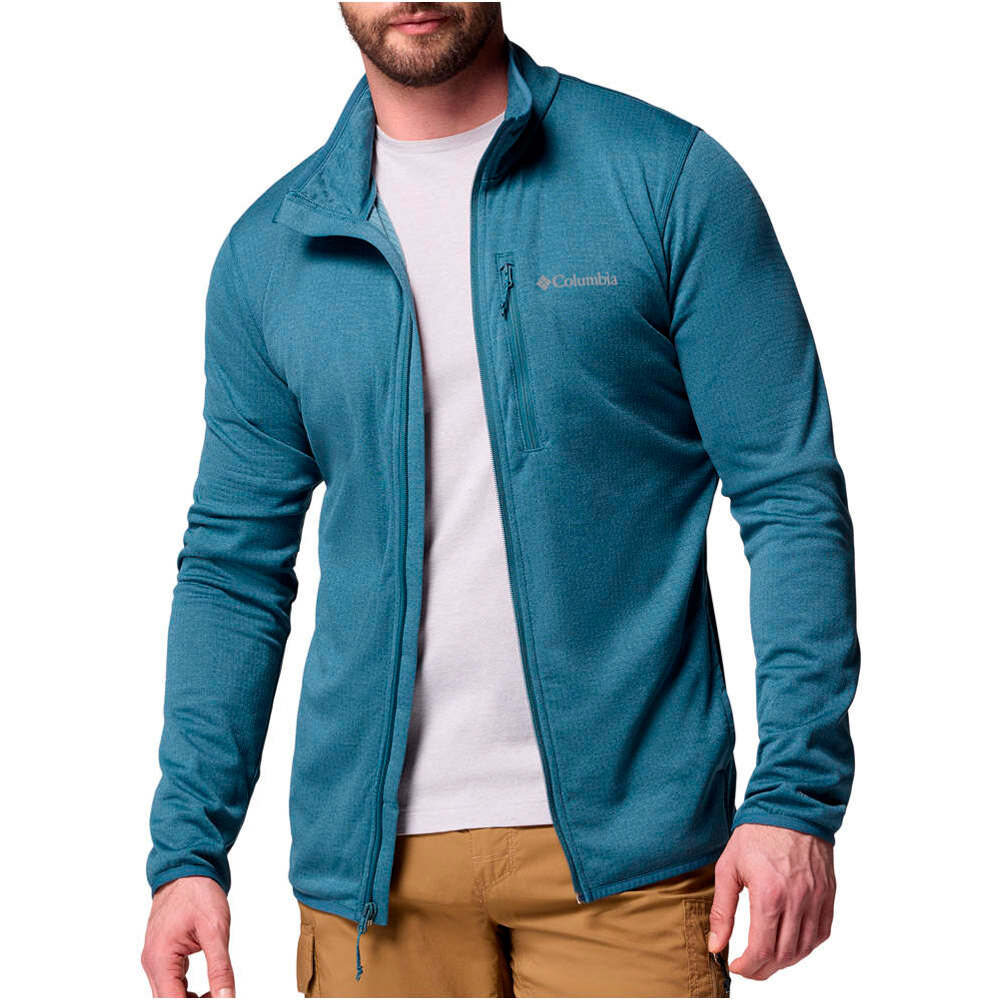 Columbia chaqueta softshell hombre Essential Hike  Grid Fleece Full Zip 03