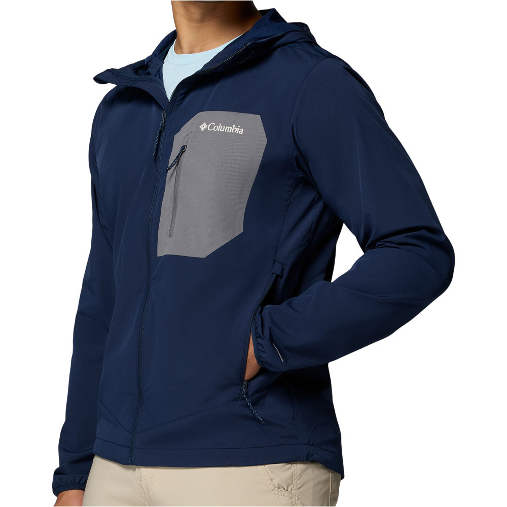 Columbia chaqueta softshell hombre Tall Heights III Hooded Softshell vista detalle