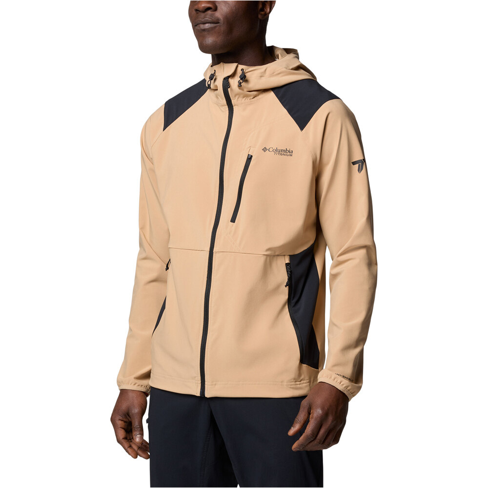 Columbia chaqueta softshell hombre Triple Canyon Hooded Jacket vista detalle