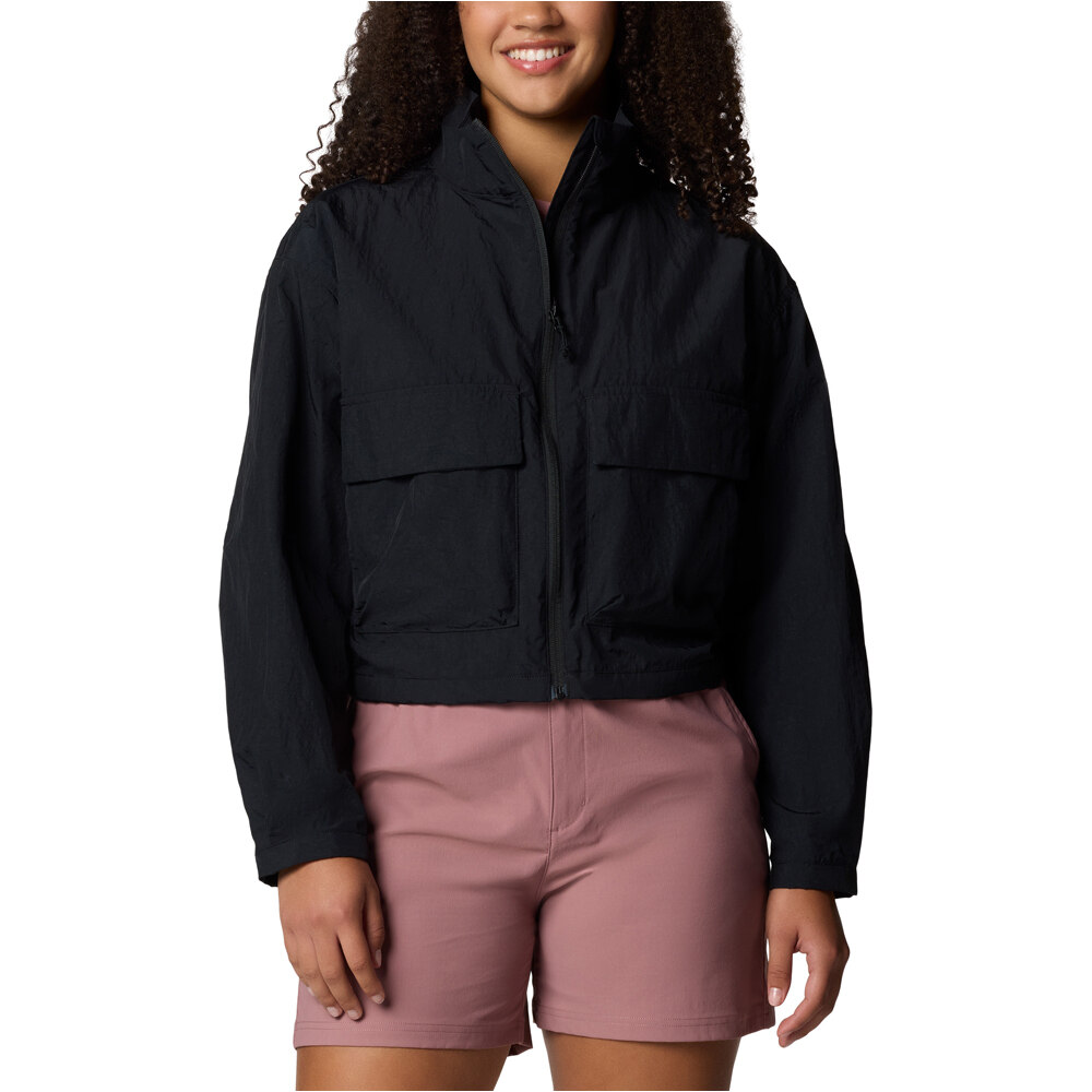 Columbia chaqueta softshell mujer Paracutie Cropped Cargo Windbreaker vista frontal