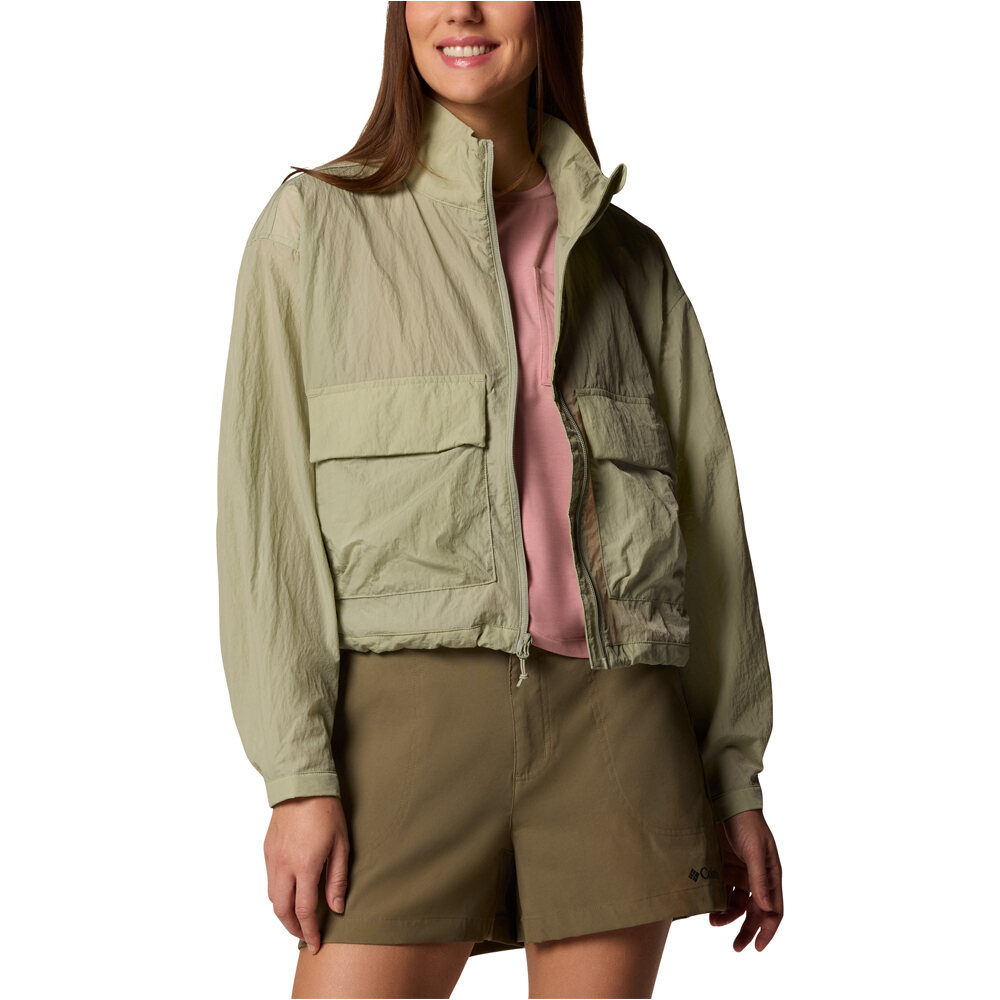 Columbia chaqueta softshell mujer Paracutie Cropped Cargo Windbreaker vista frontal