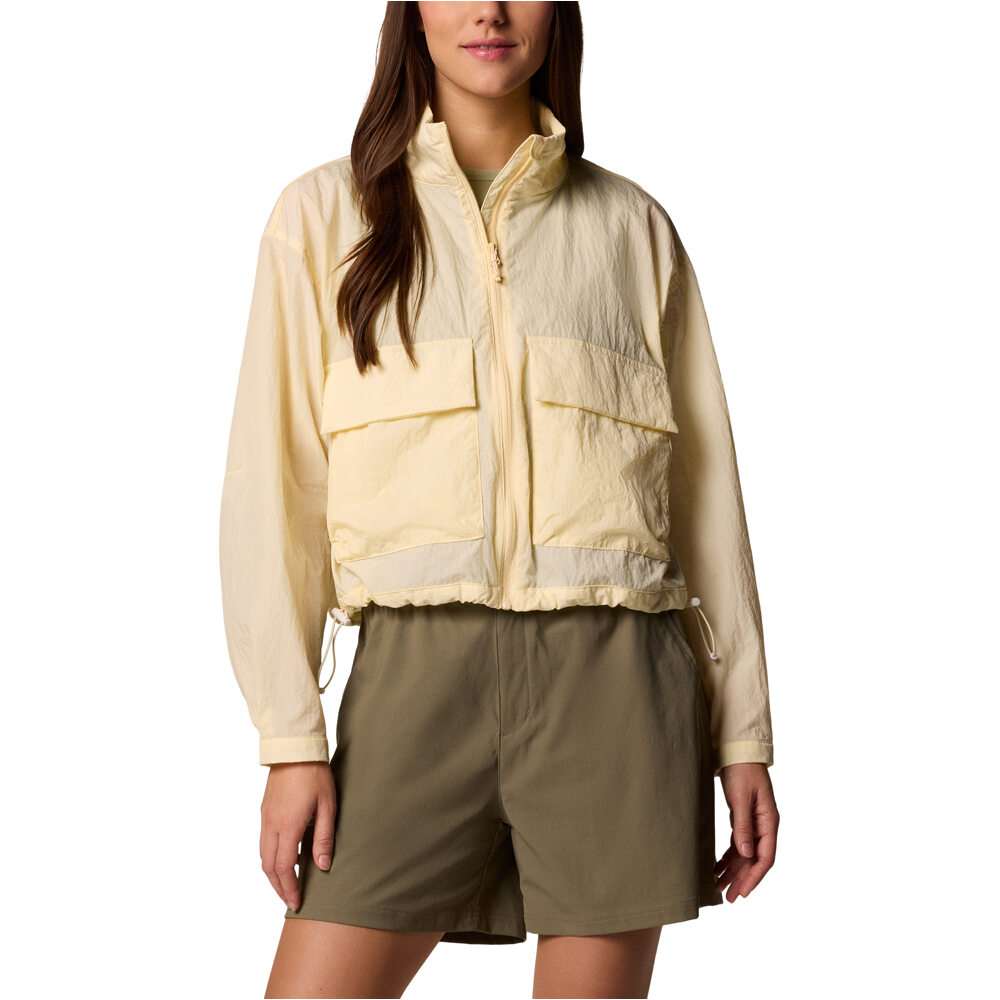 Columbia chaqueta softshell mujer Paracutie Cropped Cargo Windbreaker vista frontal