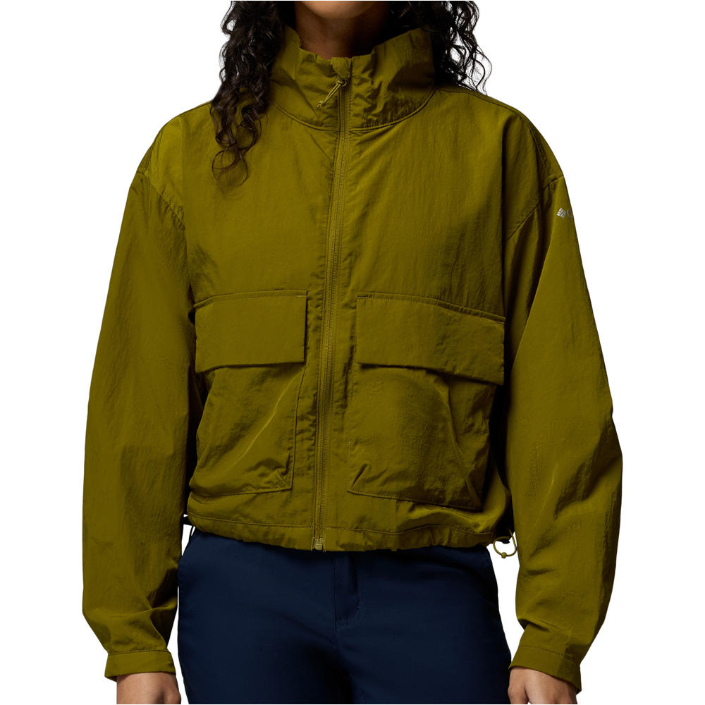 Columbia chaqueta softshell mujer Paracutie Cropped Cargo Windbreaker vista frontal
