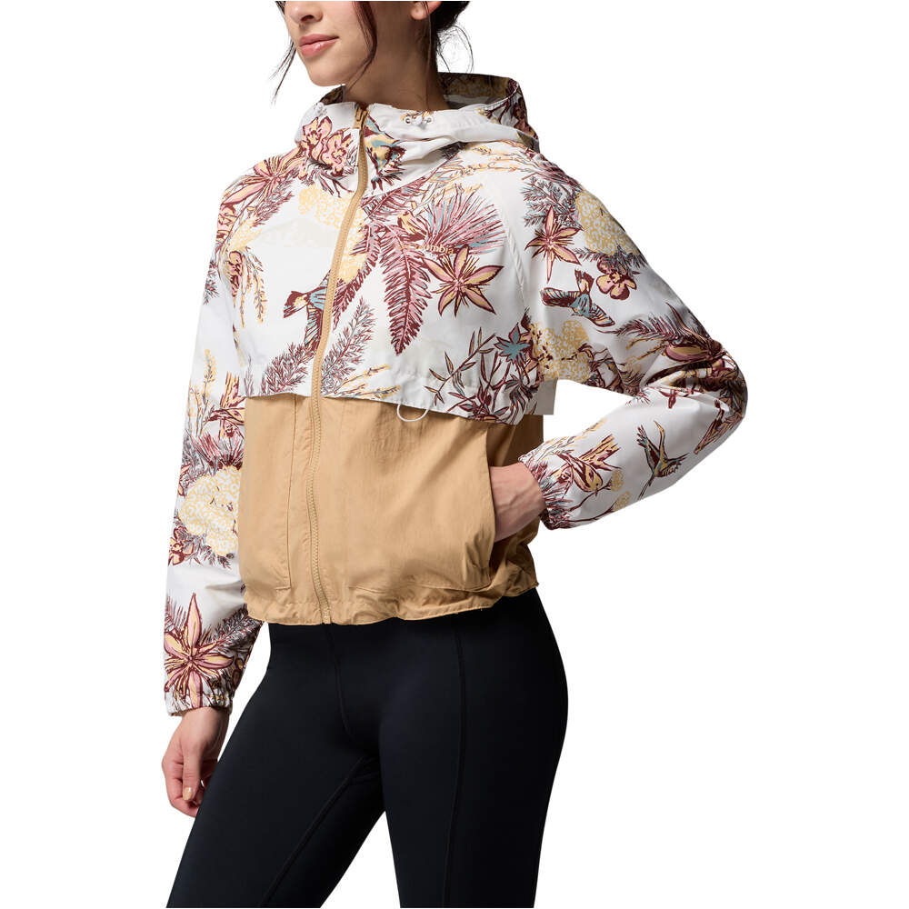 Columbia chaqueta softshell mujer Spire Valley Printed Windbreaker vista detalle