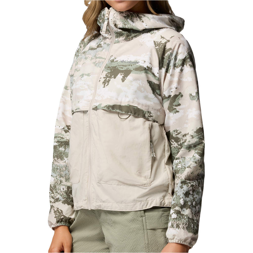 Columbia chaqueta softshell mujer Spire Valley Printed Windbreaker vista detalle