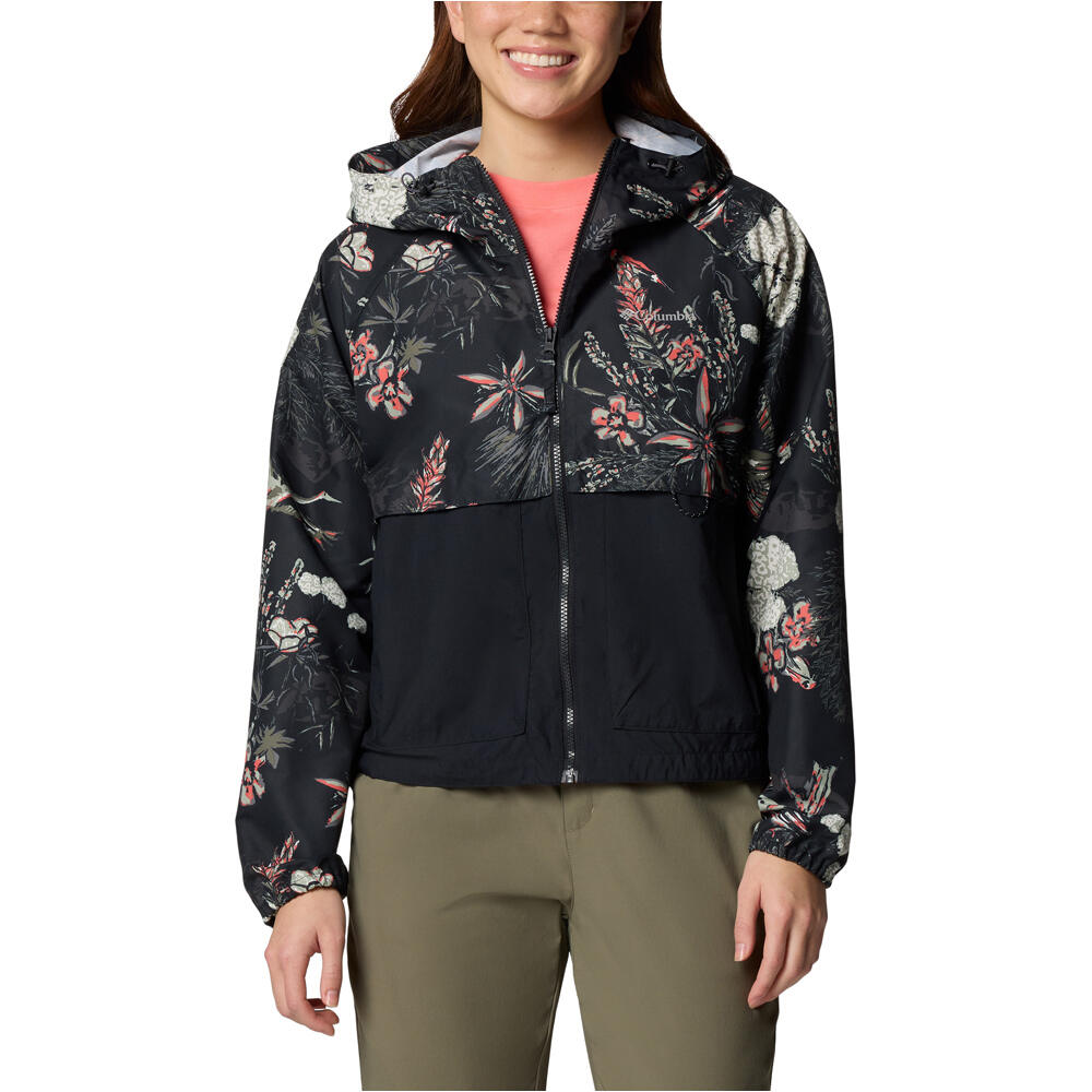 Columbia chaqueta softshell mujer Spire Valley Printed Windbreaker vista frontal