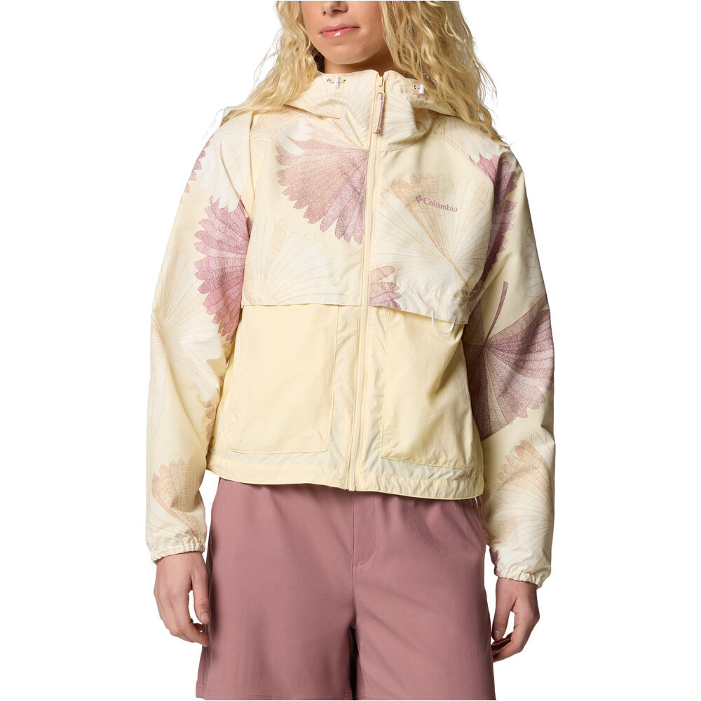 Columbia chaqueta softshell mujer Spire Valley Printed Windbreaker vista frontal