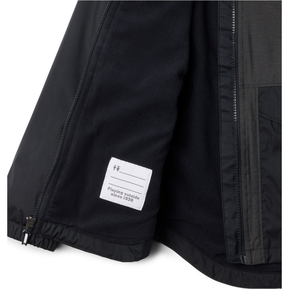 Columbia chubasquero impermeable niño Rainy Trails II Fleece Lined Jacket vista detalle