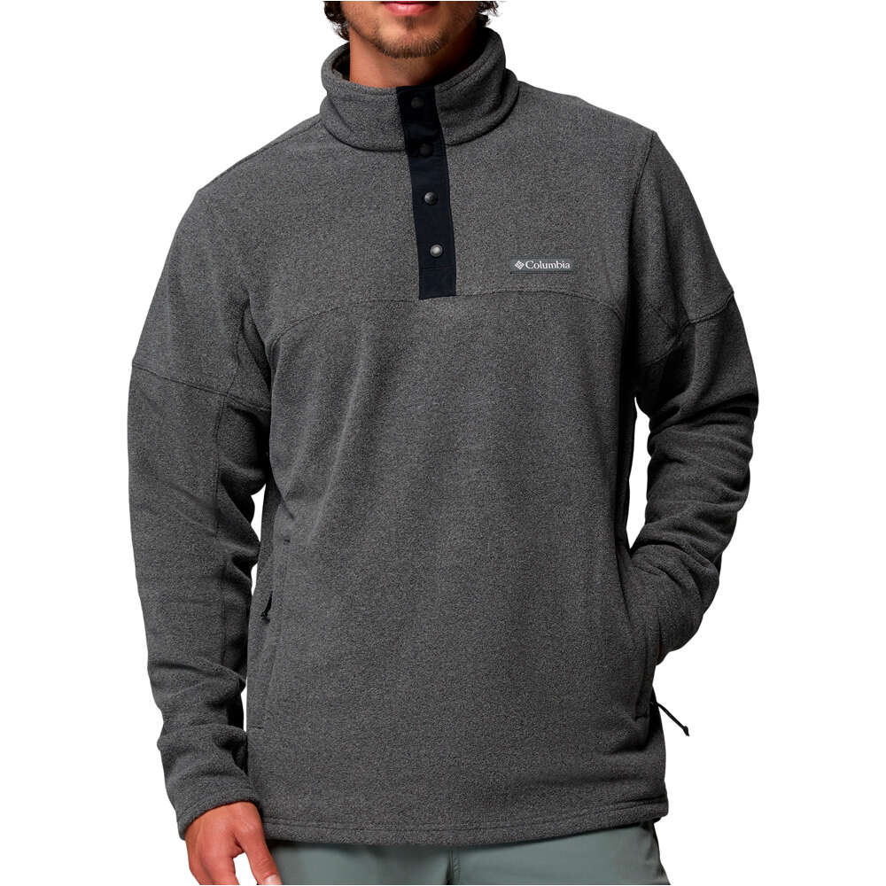 Columbia forro polar hombre Basin Trail II 1/2 Snap Fleece vista frontal