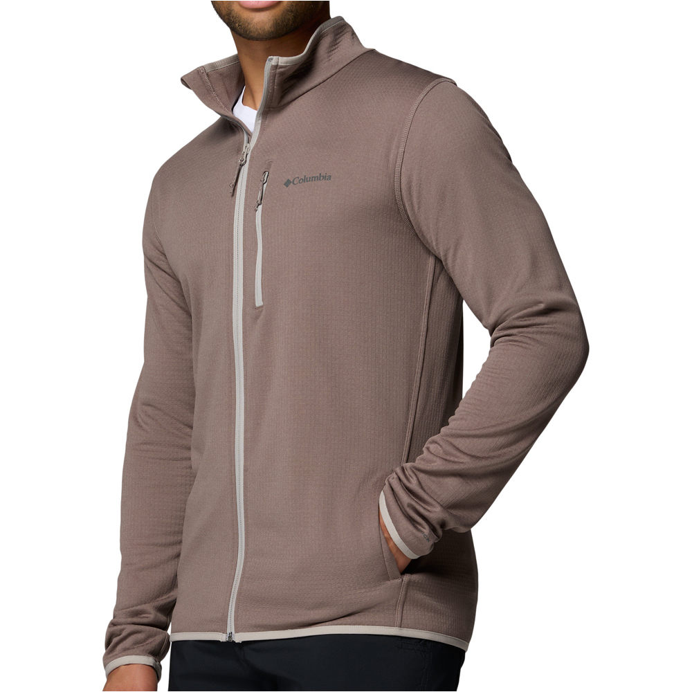Columbia forro polar hombre Essential Hike Grid Fleece Full Zip vista detalle