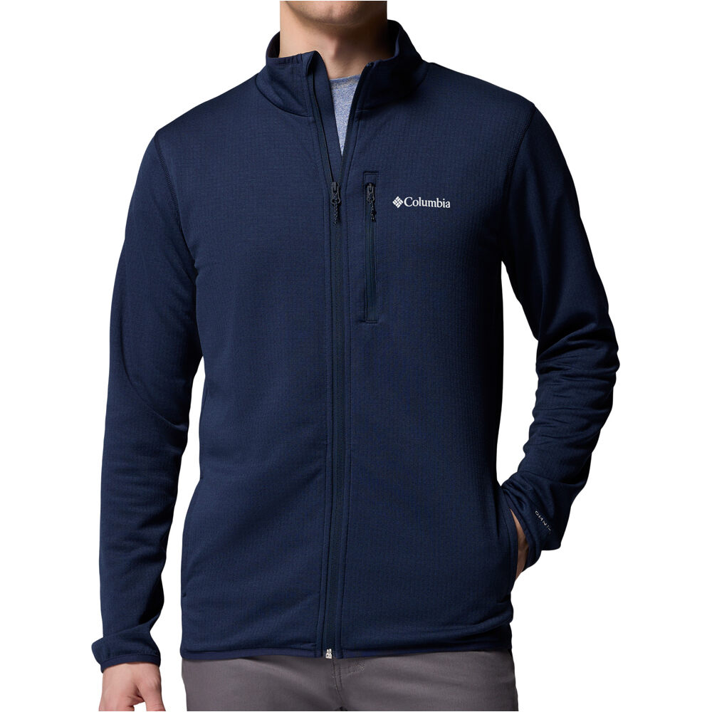 Columbia forro polar hombre Essential Hike Grid Fleece Full Zip vista frontal