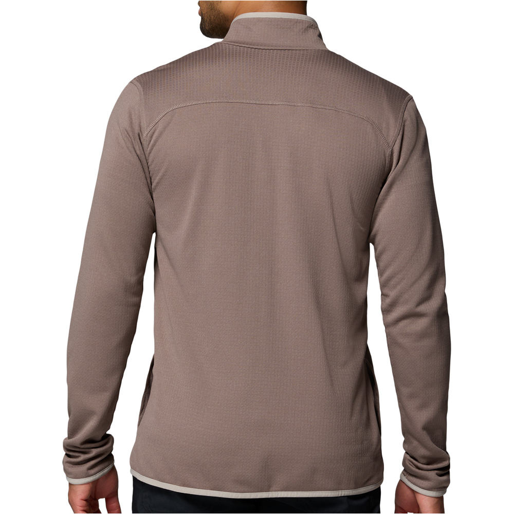Columbia forro polar hombre Essential Hike Grid Fleece Full Zip vista trasera