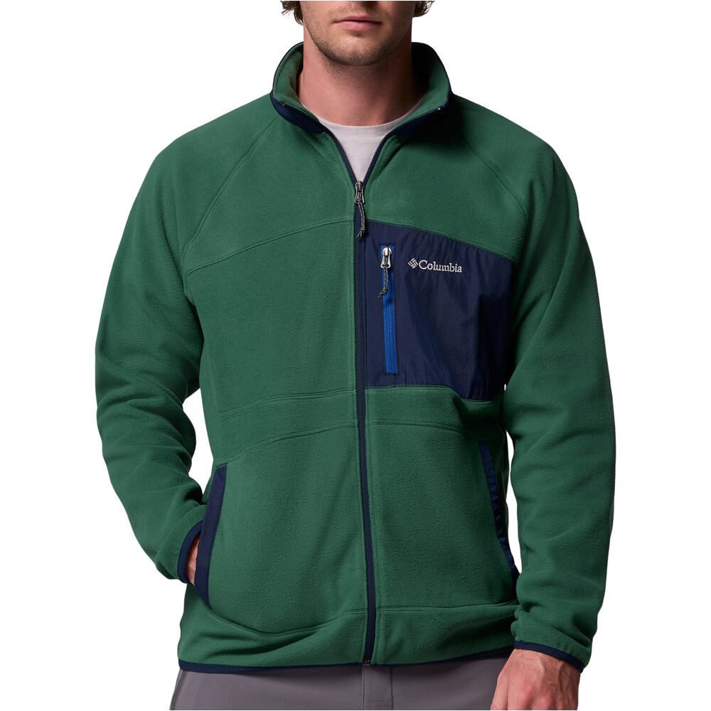 Columbia forro polar hombre Fast Trek Overlay Full Zip vista frontal