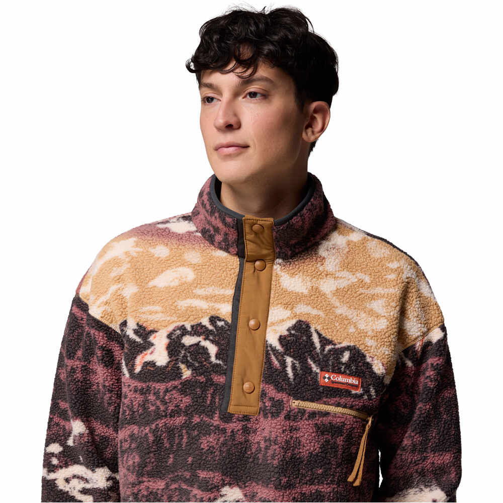 Columbia forro polar hombre Helvetia II Printed Half Snap Fleece vista detalle