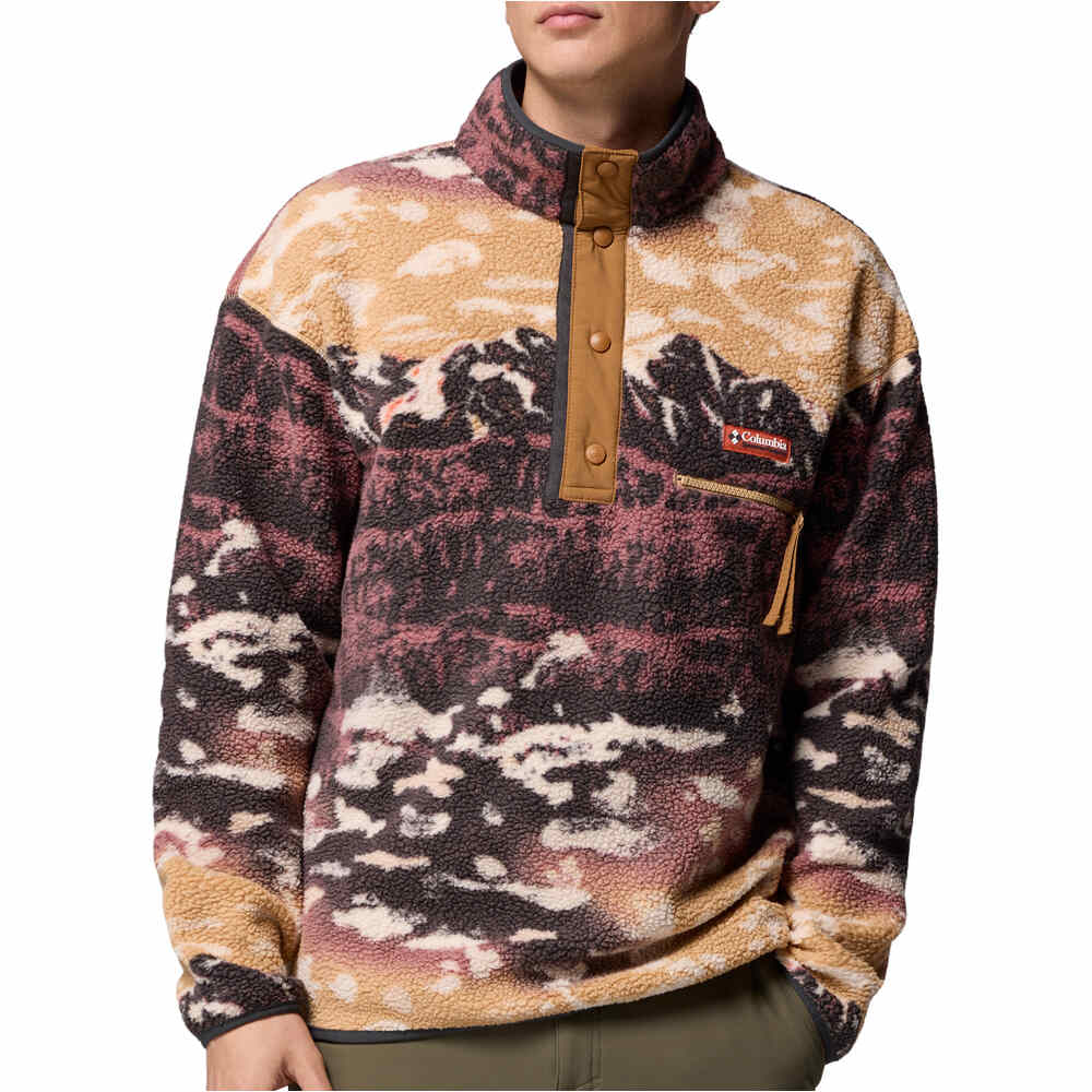 Columbia forro polar hombre Helvetia II Printed Half Snap Fleece vista frontal