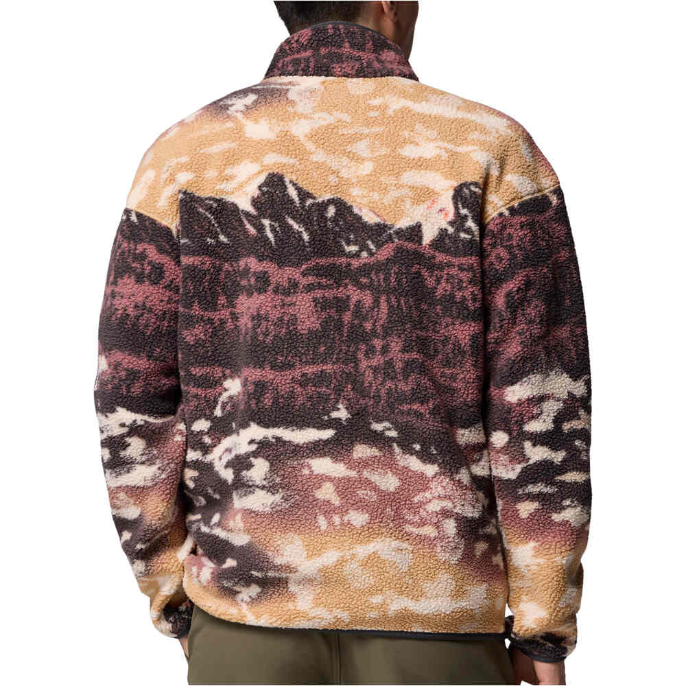 Columbia forro polar hombre Helvetia II Printed Half Snap Fleece vista trasera