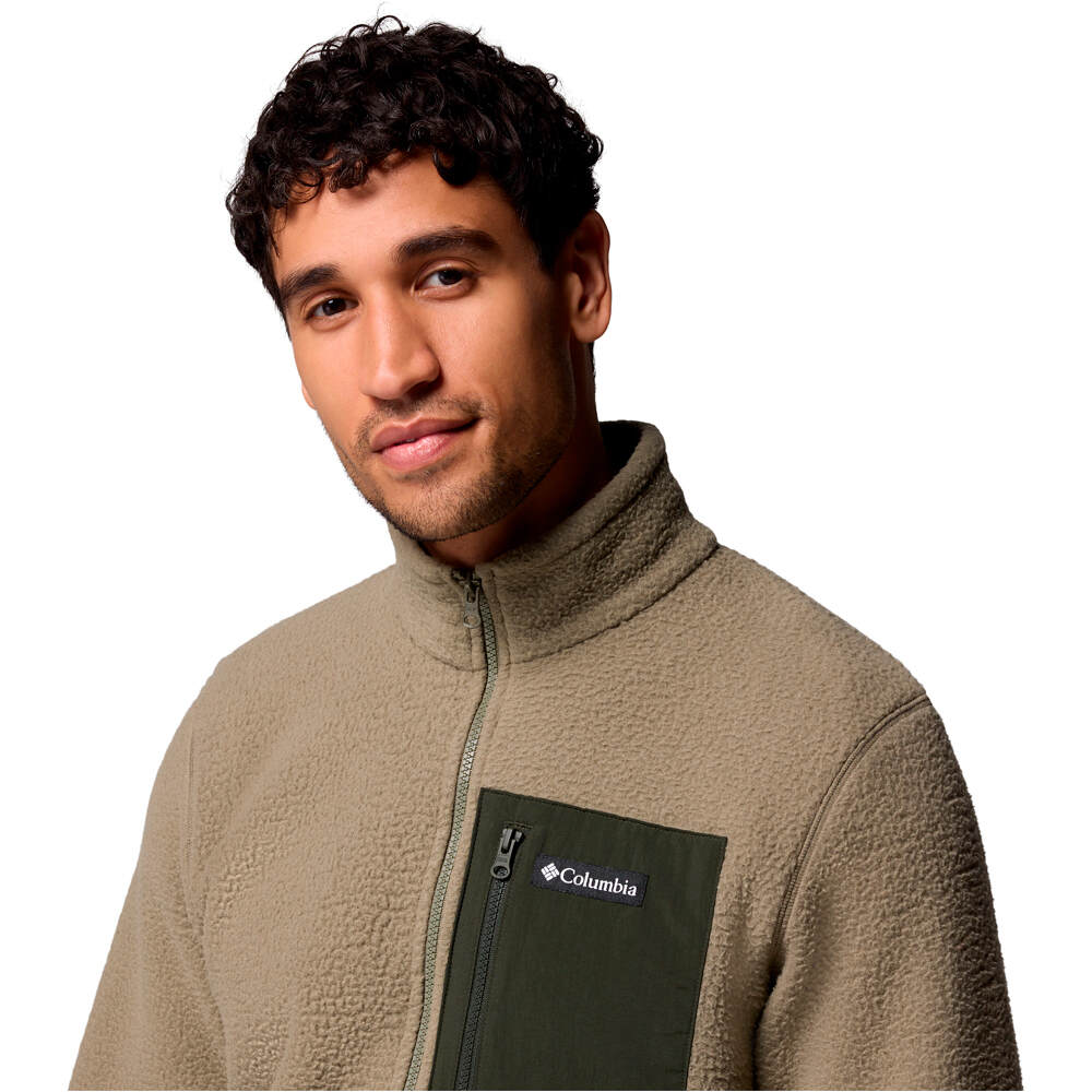 Columbia forro polar hombre Jasper Ridge Pebbled Full Zip Fleece vista detalle