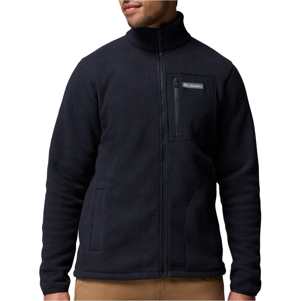Columbia forro polar hombre Jasper Ridge Pebbled Full Zip Fleece vista frontal