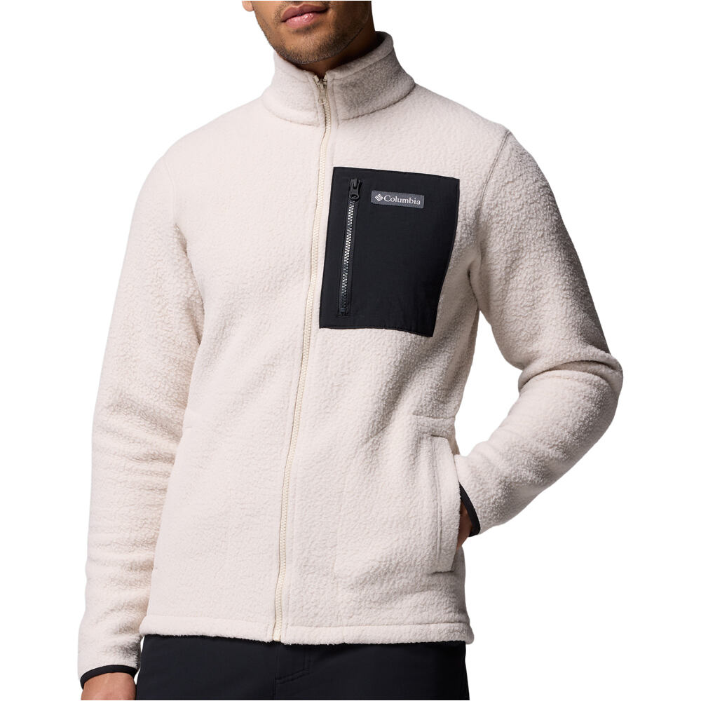 Columbia forro polar hombre Jasper Ridge Pebbled Full Zip Fleece vista frontal