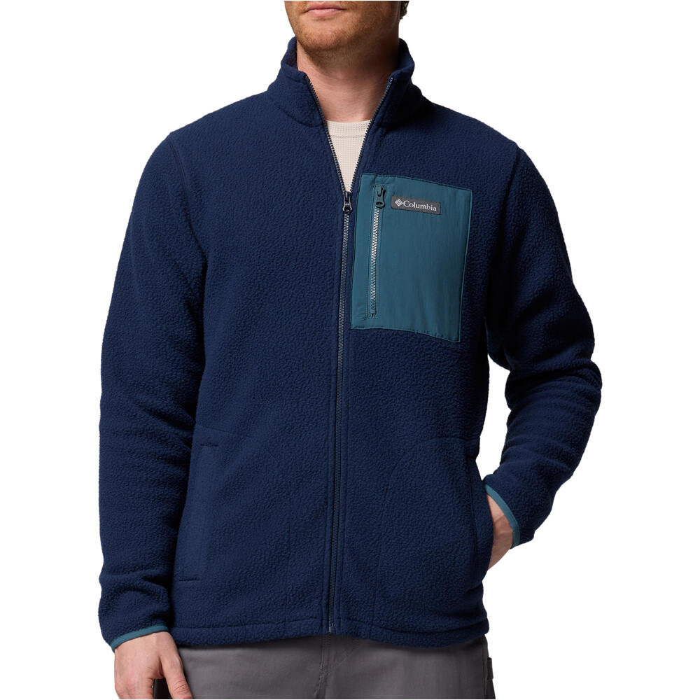 Columbia forro polar hombre Jasper Ridge Pebbled Full Zip Fleece vista frontal