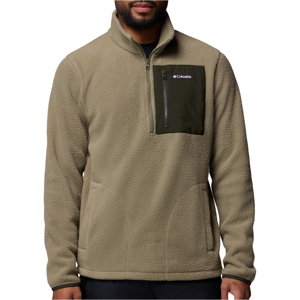 Columbia forro polar hombre Jasper Ridge Pebbled Half Zip Fleece vista frontal