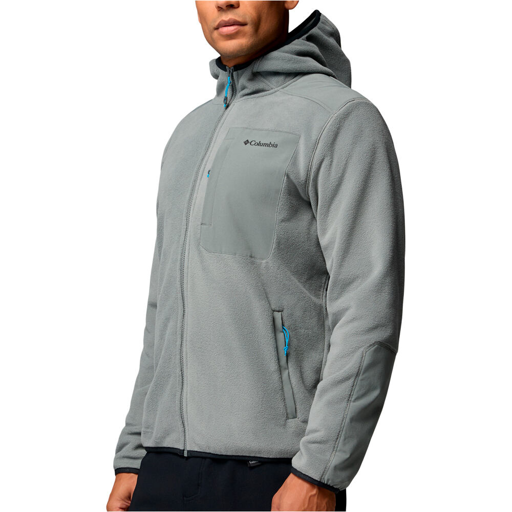 Columbia forro polar hombre Pacific Arch 200 Hooded FZ Fleece vista detalle