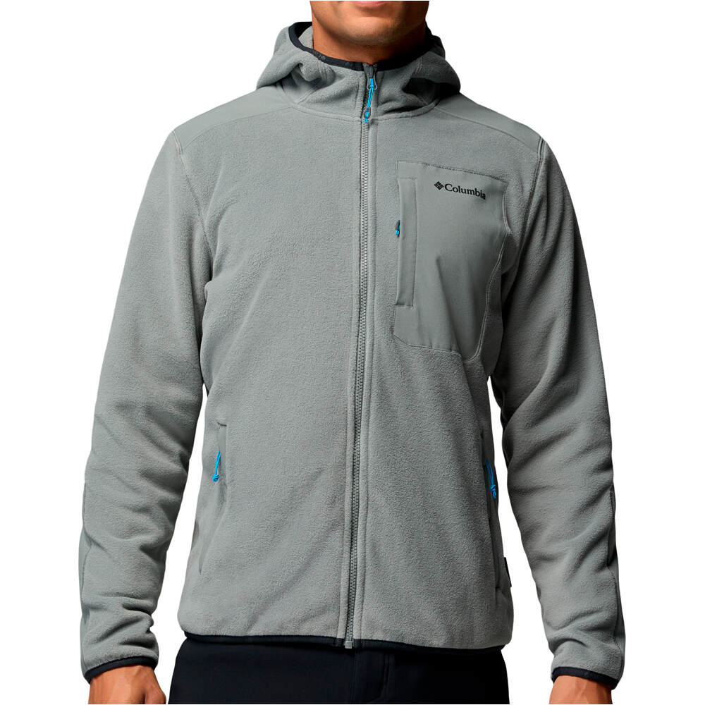 Columbia forro polar hombre Pacific Arch 200 Hooded FZ Fleece vista frontal
