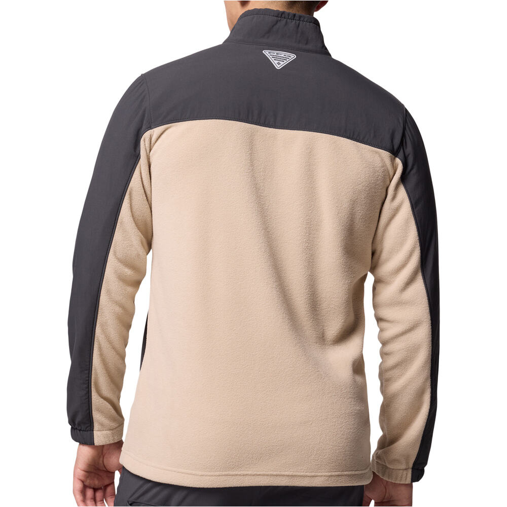 Columbia forro polar hombre PFG Uncharted Fleece Full Zip vista trasera