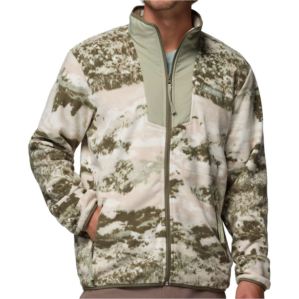 Columbia forro polar hombre Sequoia Grove Printed Full Zip vista frontal