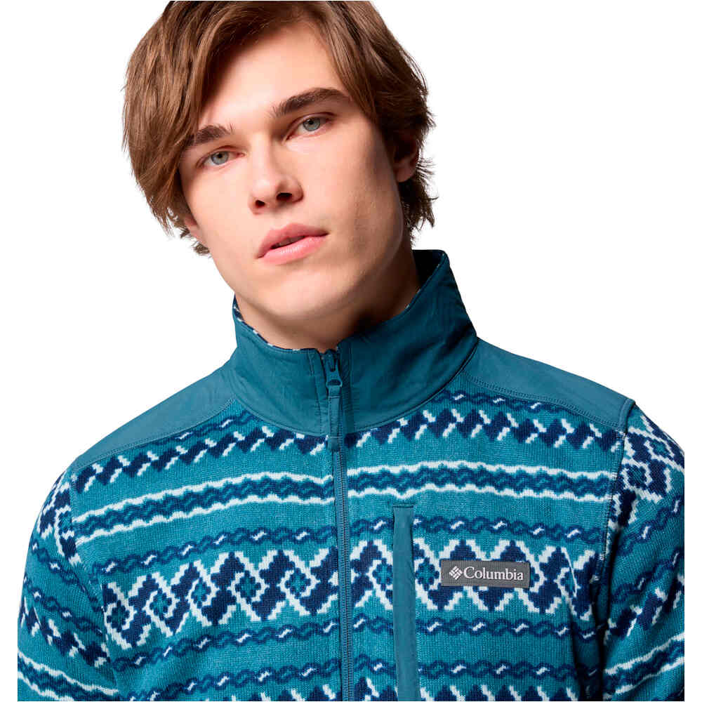 Columbia forro polar hombre Sweater Weather Printed Half Zip II vista detalle