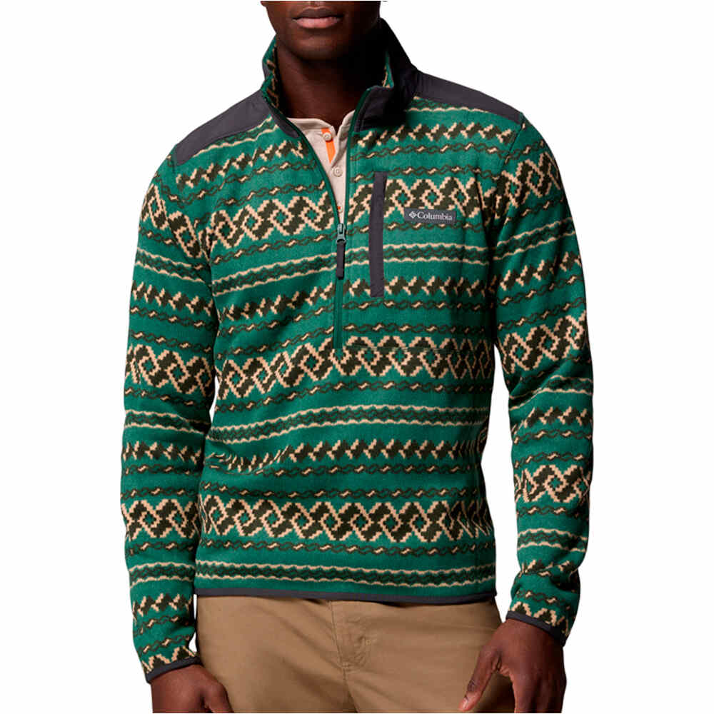 Columbia forro polar hombre Sweater Weather Printed Half Zip II vista frontal