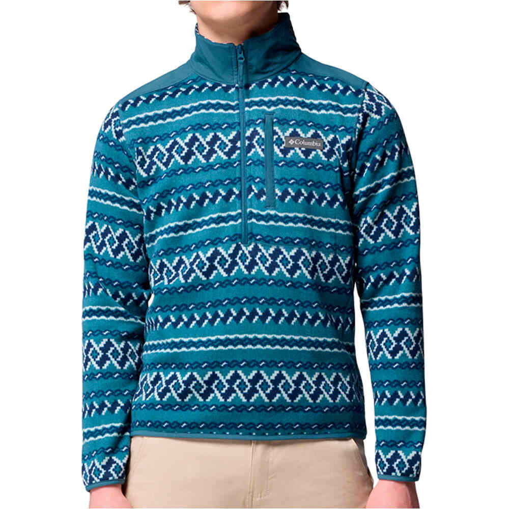 Columbia forro polar hombre Sweater Weather Printed Half Zip II vista frontal