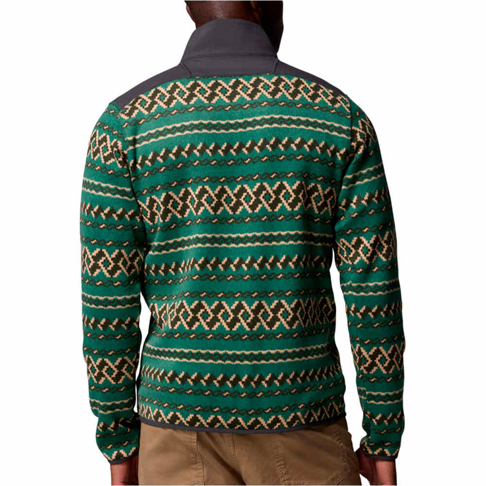 Columbia forro polar hombre Sweater Weather Printed Half Zip II vista trasera