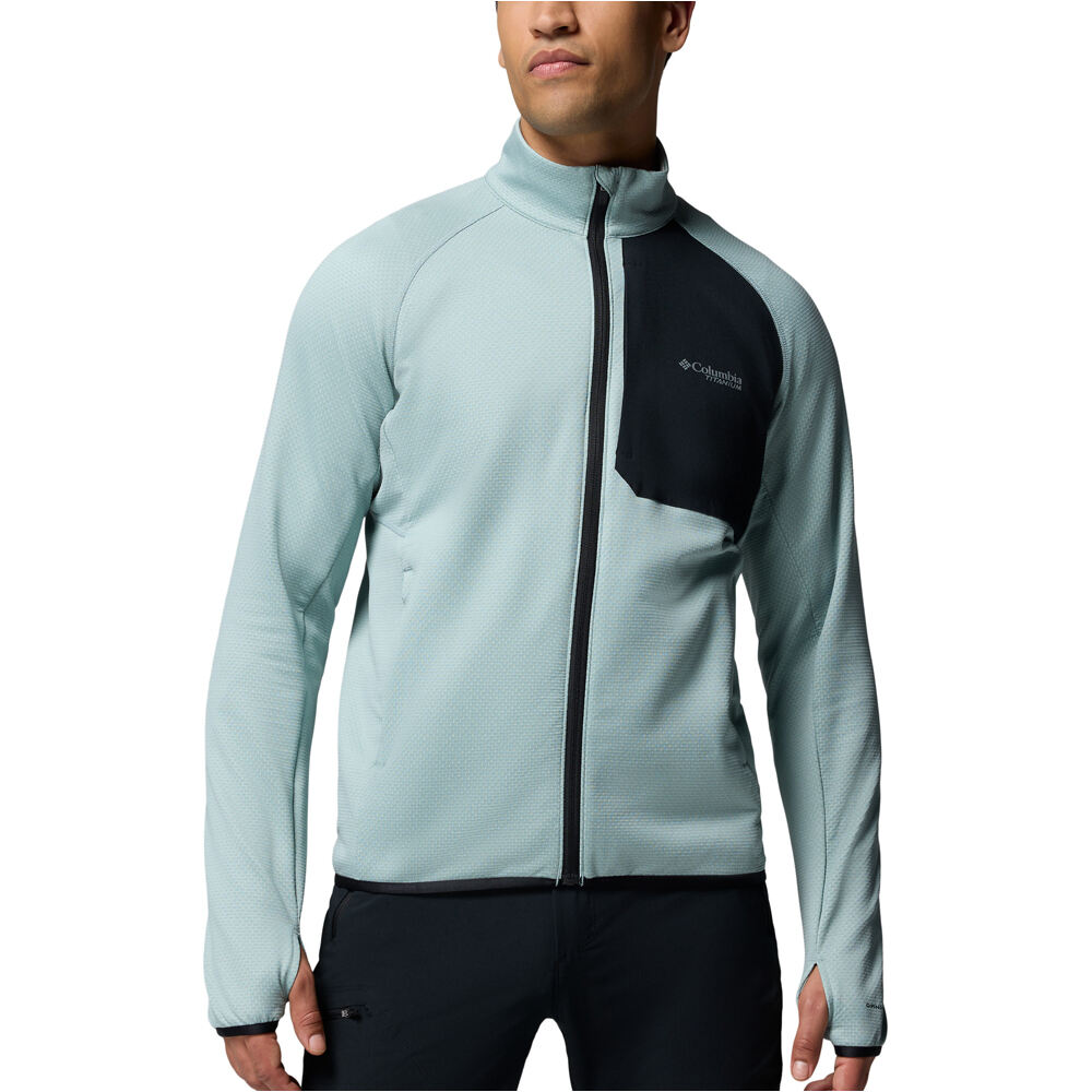 Columbia forro polar hombre Triple Canyon  Grid Fleece FZ II vista frontal