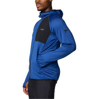 Columbia forro polar hombre Triple Canyon Grid Fleece Hooded FZ II vista detalle