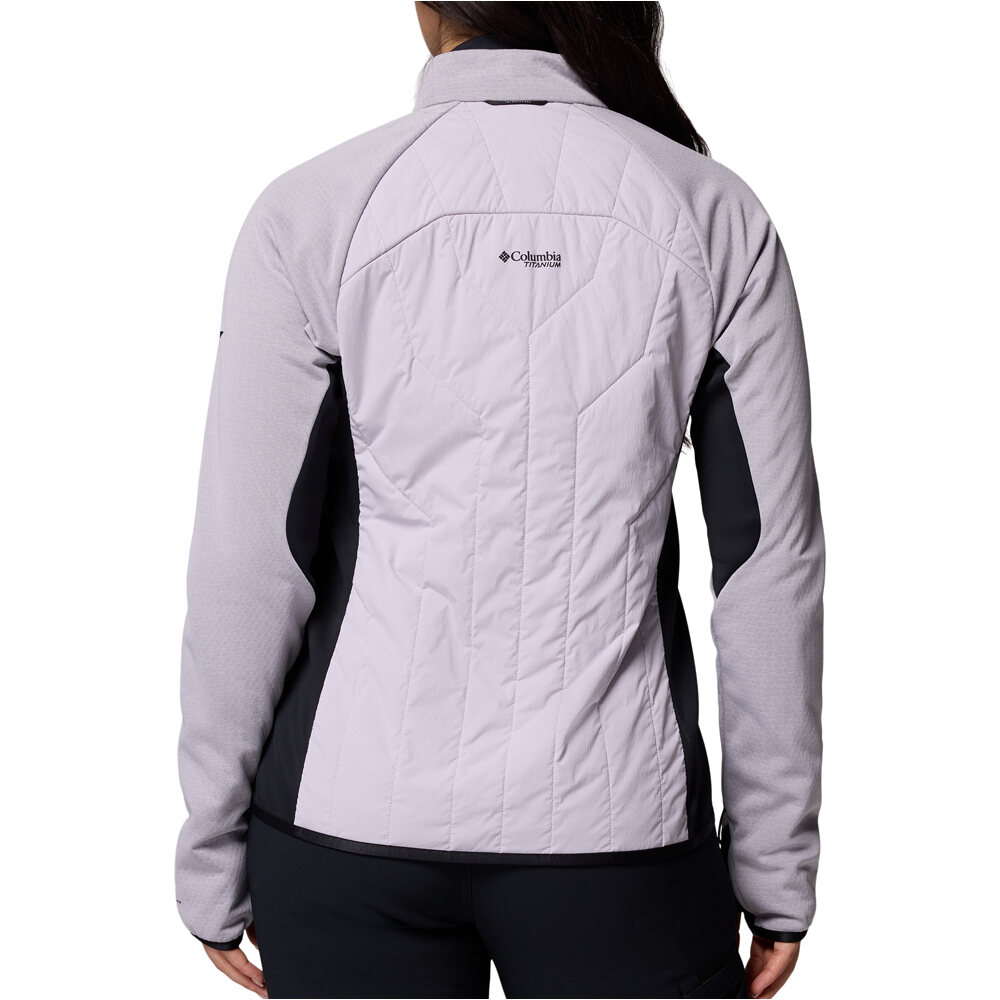 Columbia forro polar mujer Arctic Crest Hybrid Full Zip vista trasera