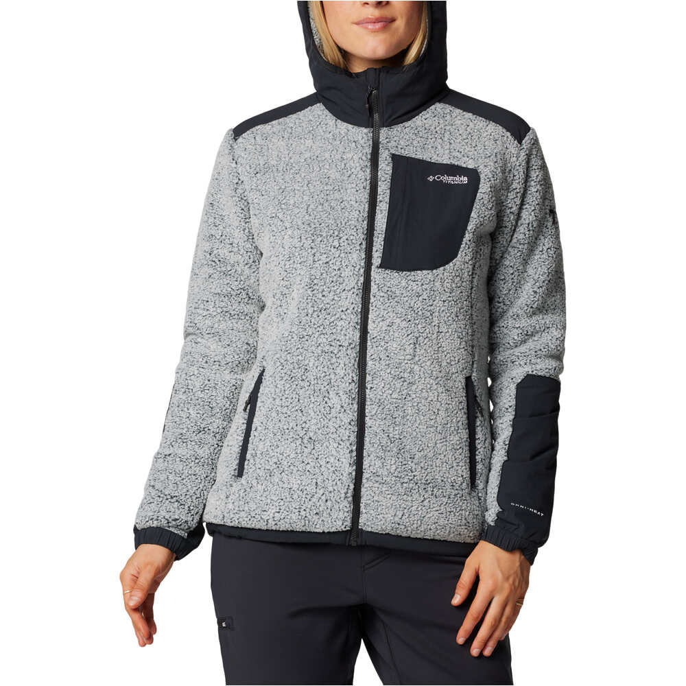 Columbia forro polar mujer Arctic Crest Sherpa Full Zip vista detalle